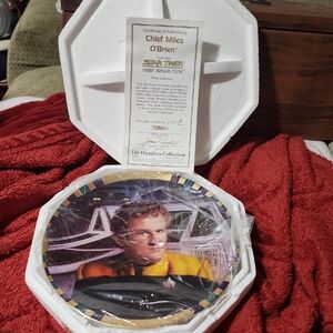 Star Trek Chief Miles O'Brien Collector Plate.